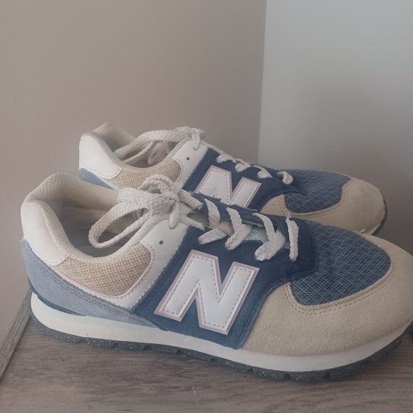 New Balance S74 Rugged Blue Gray Kids 7 Ladies 8.5 - Picture 1 of 6